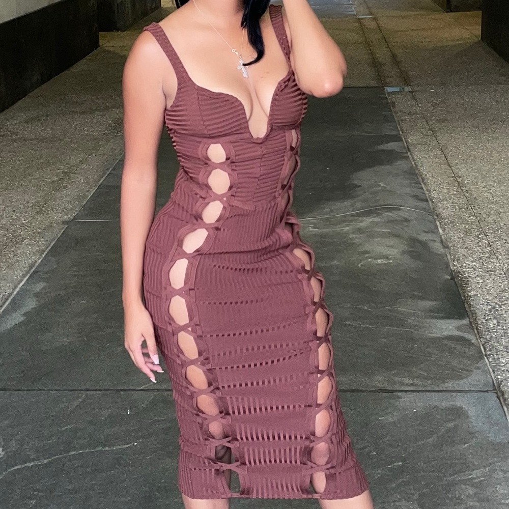 Sexy Brown dress